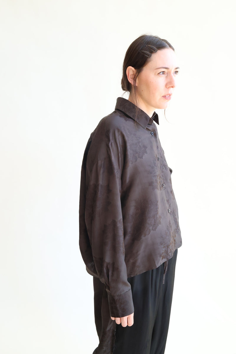 Jacquard Classic Shirt Dark Brown