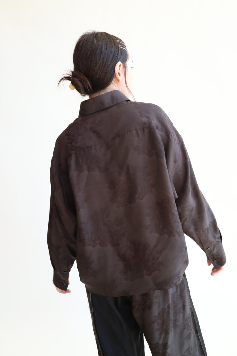 Jacquard Classic Shirt Dark Brown