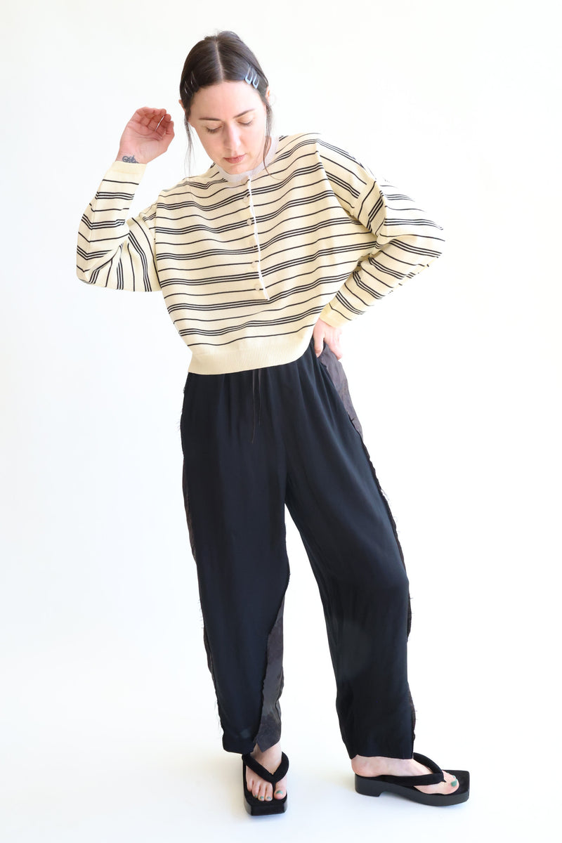 Organic Cotton Polo Sweater Stripe