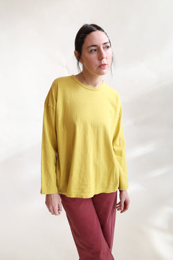 Cotton Knit Pullover Mustard