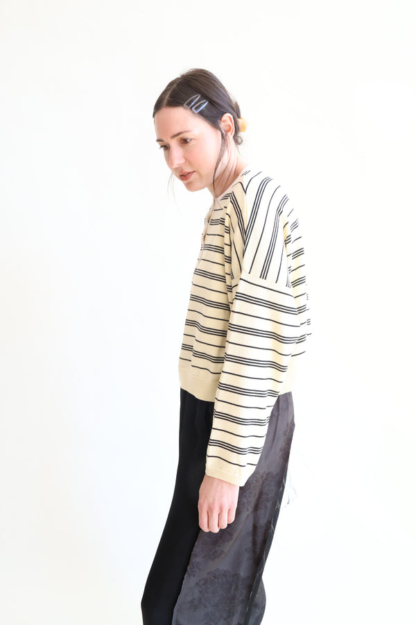 Organic Cotton Polo Sweater Stripe