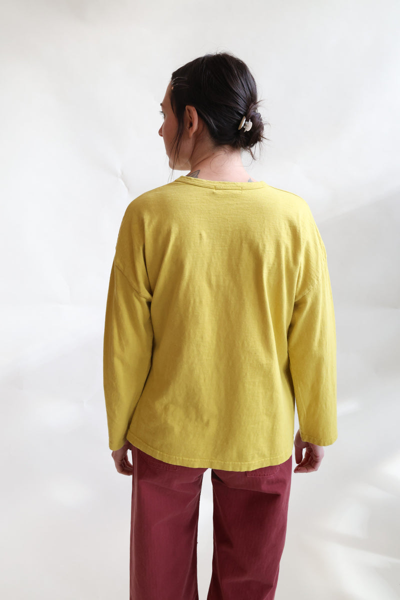 Cotton Knit Pullover Mustard