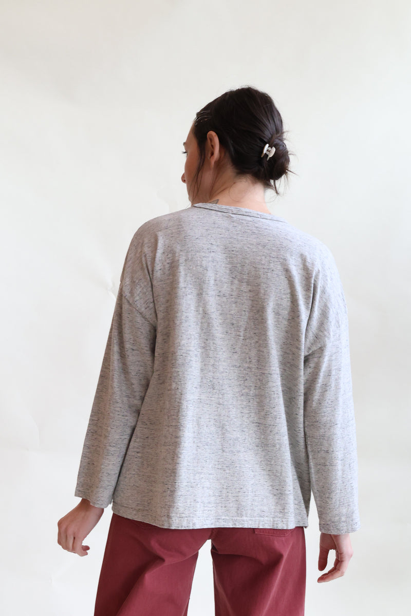 Cotton Knit Pullover Gray