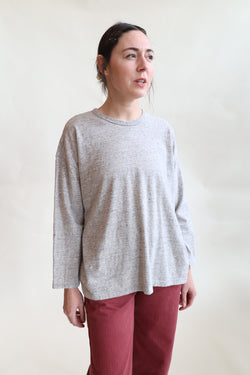 Cotton Knit Pullover Gray