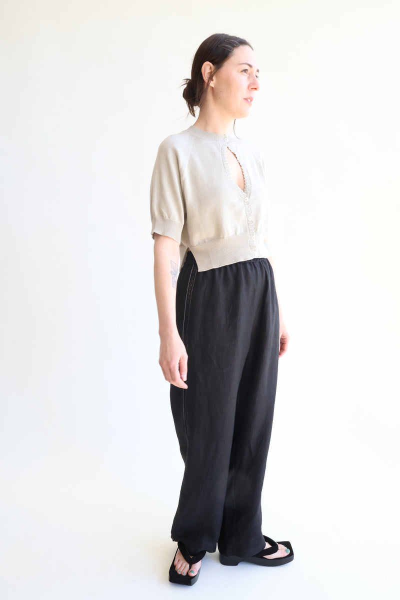 Organic Cotton Cut-Out Top Pearl Grey