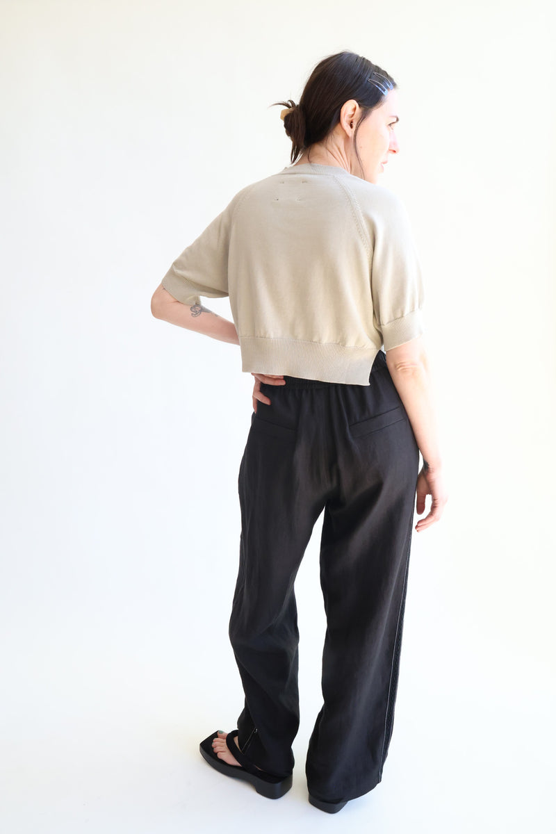 Organic Cotton Cut-Out Top Pearl Grey
