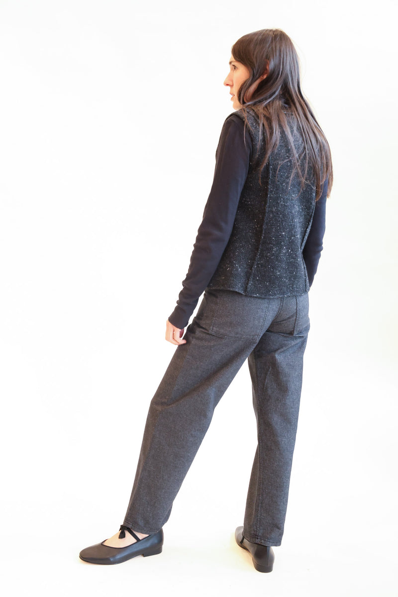 Seamed Vest Charcoal