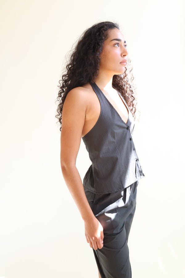 Waist Halter Black Stripe