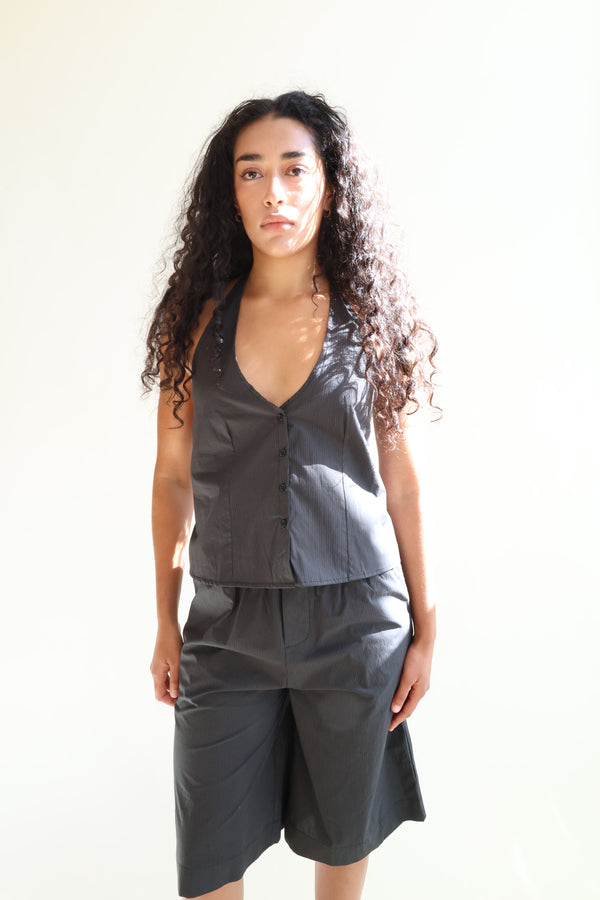 Waist Halter Black Stripe