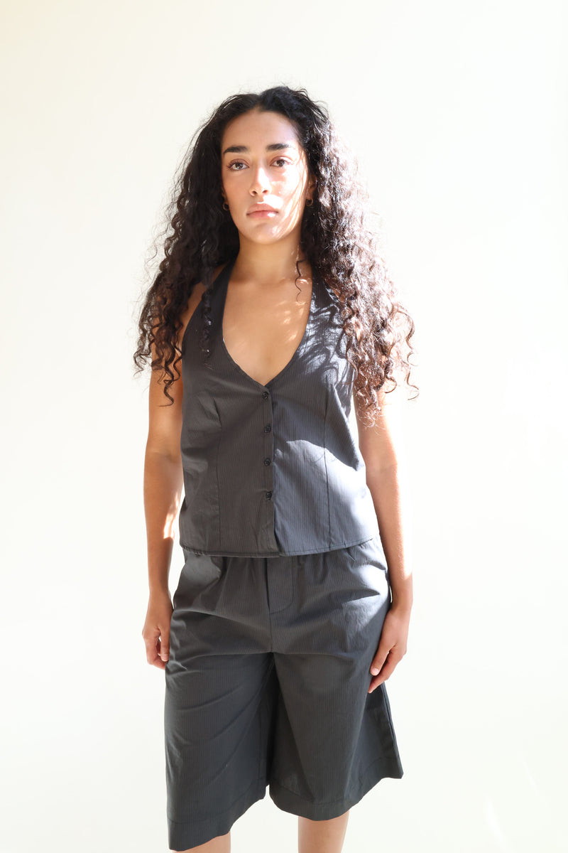 Waist Halter Black Stripe