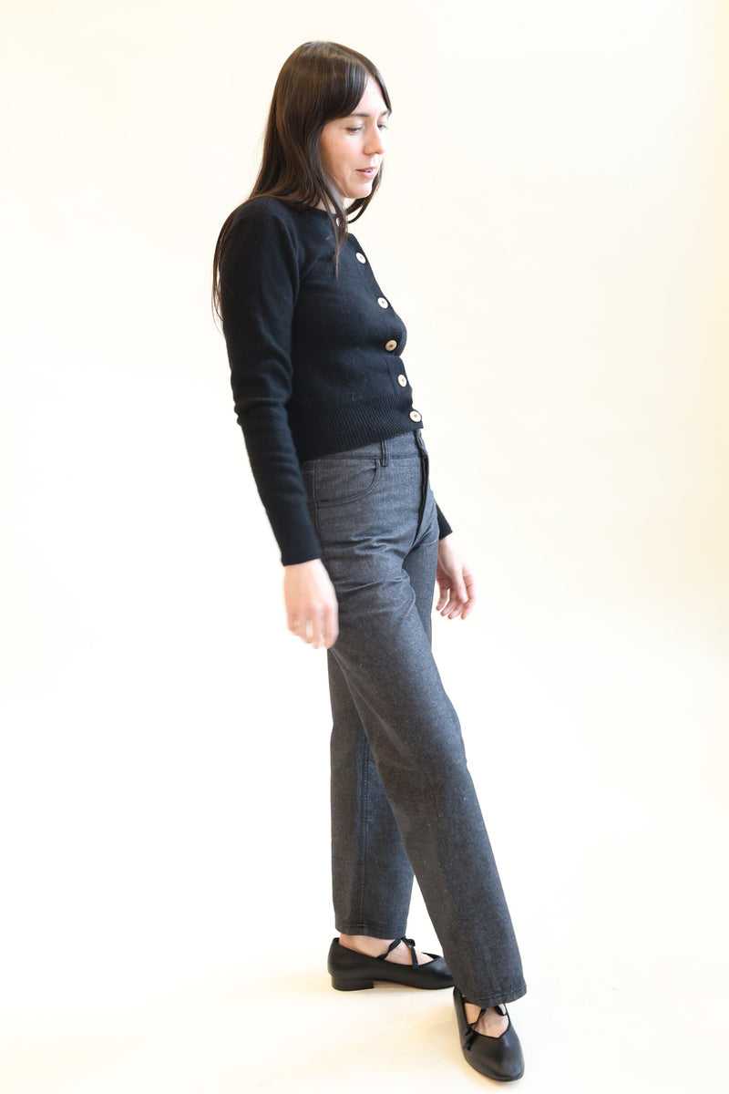 Tier Cardigan Recycled Cashmere Black