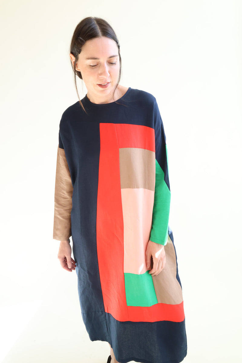Aldon Dress Rubik Patchwork