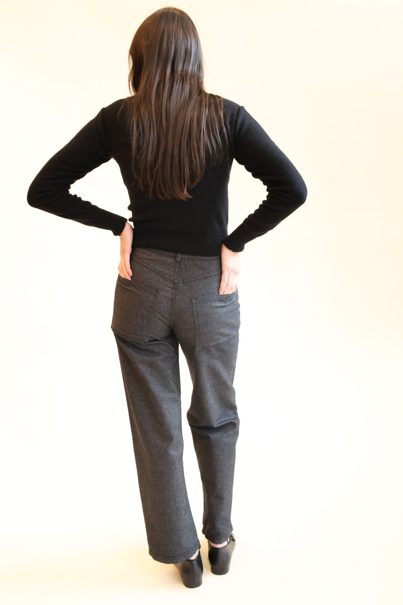 Tier Cardigan Recycled Cashmere Black