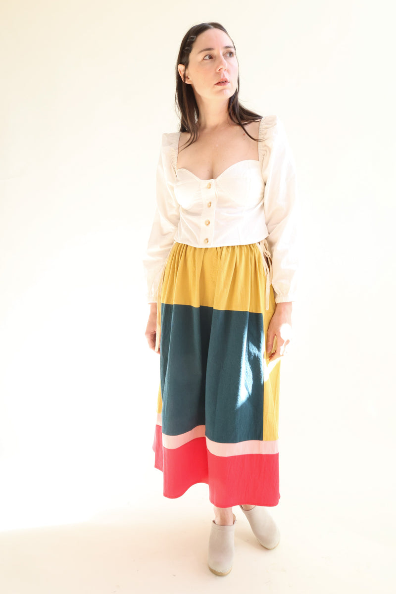 Vince Skirt Mustard Multi