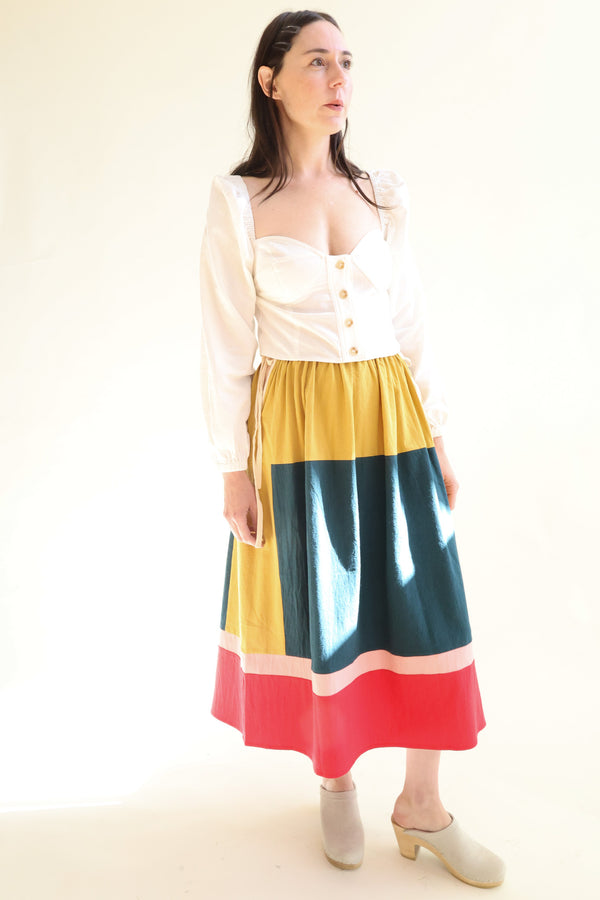 Vince Skirt Mustard Multi