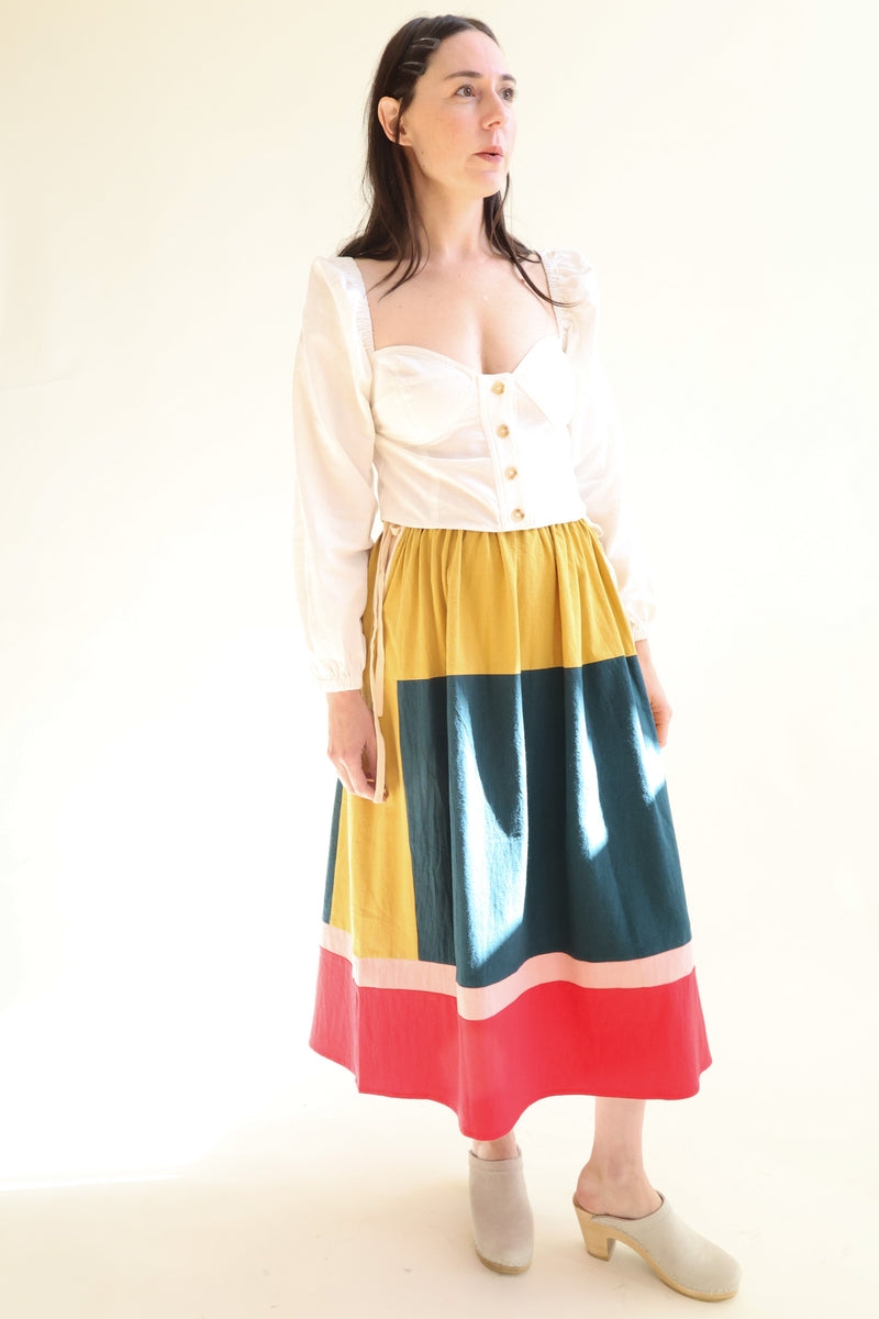 Vince Skirt Mustard Multi