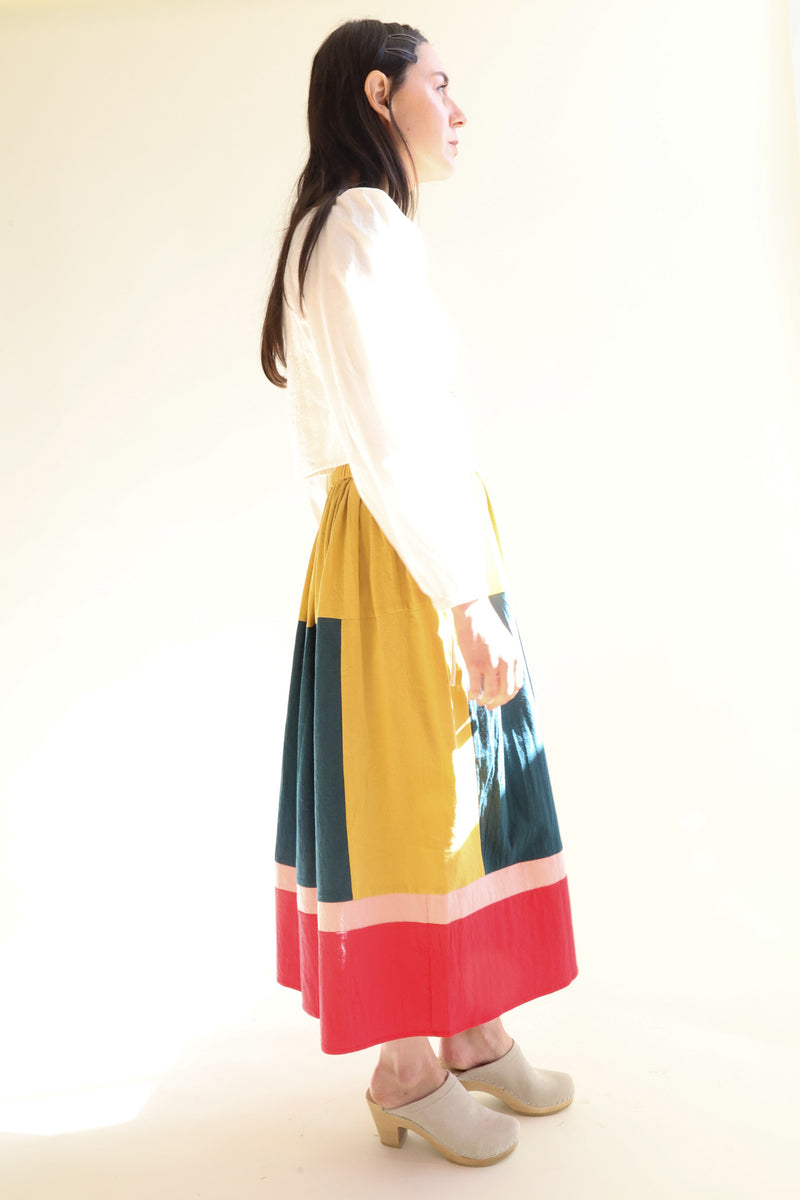 Vince Skirt Mustard Multi