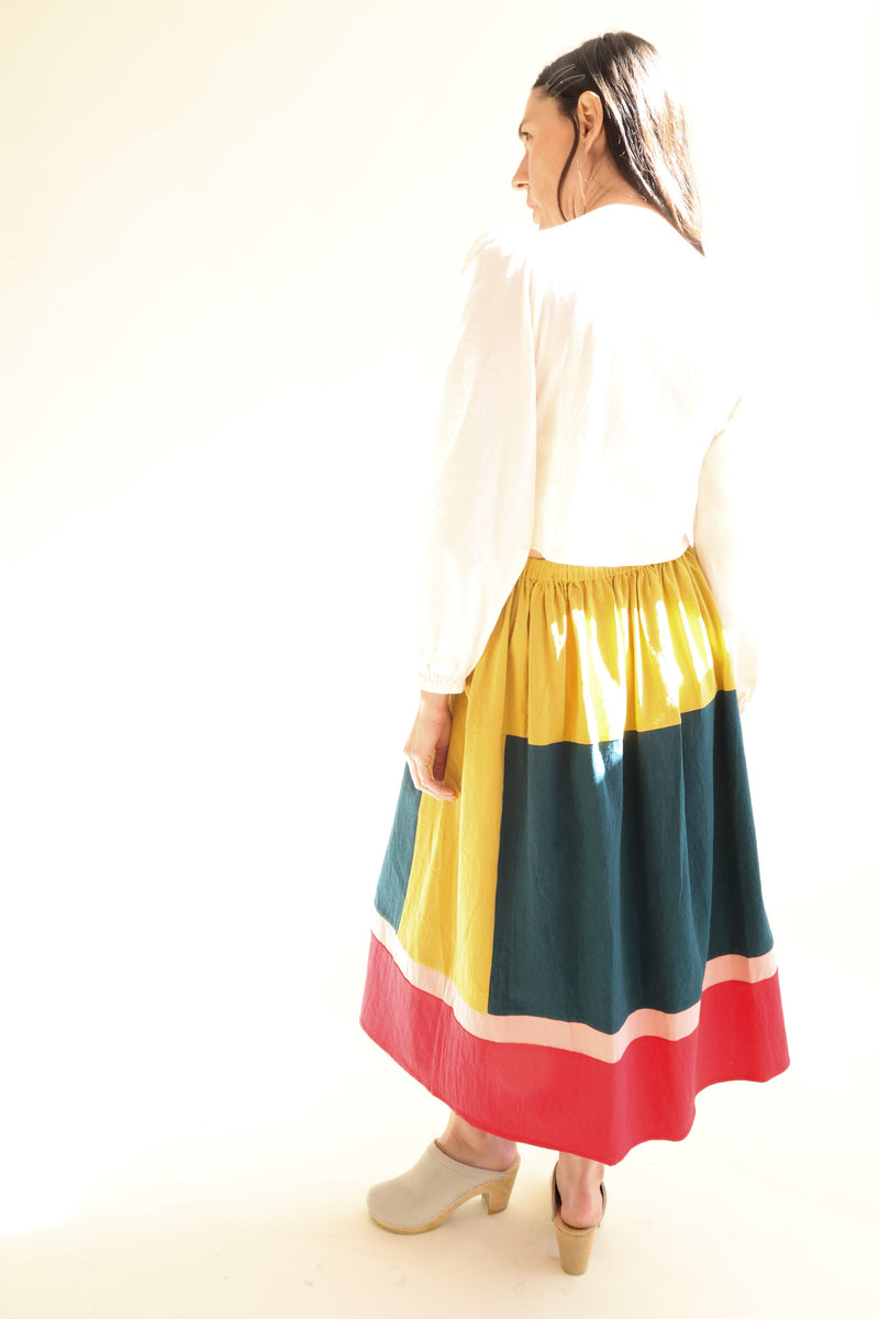 Vince Skirt Mustard Multi