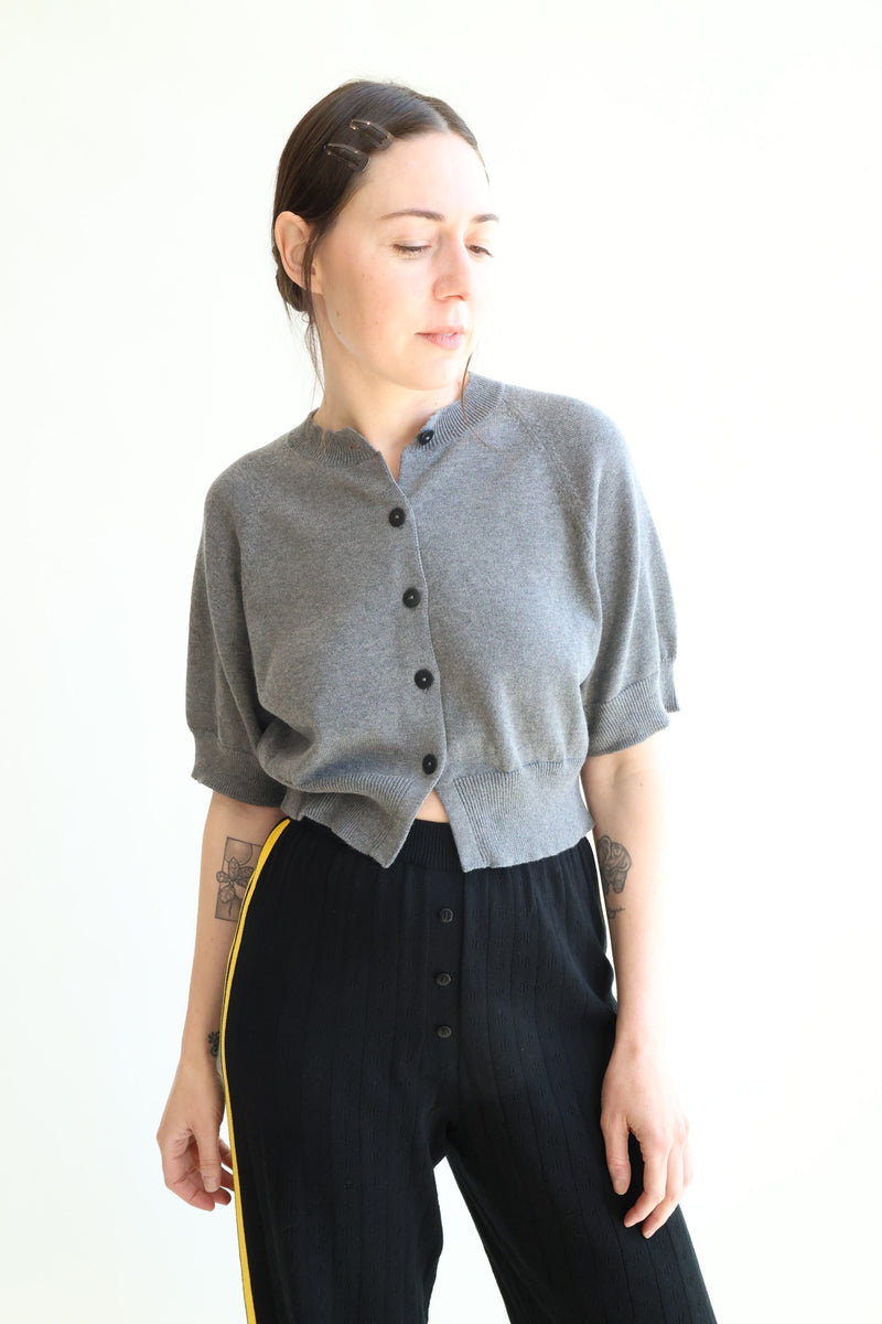 Cotton and Cashmere Top Grey