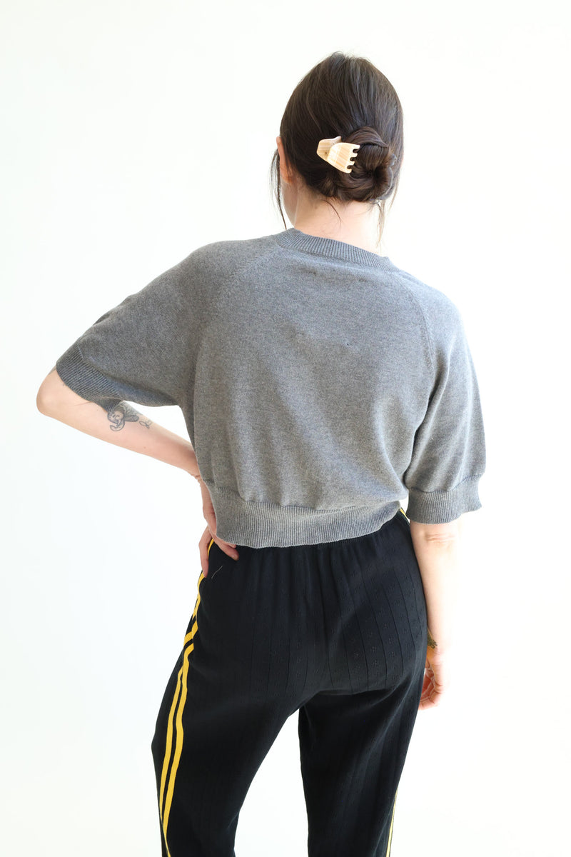 Cotton and Cashmere Top Grey