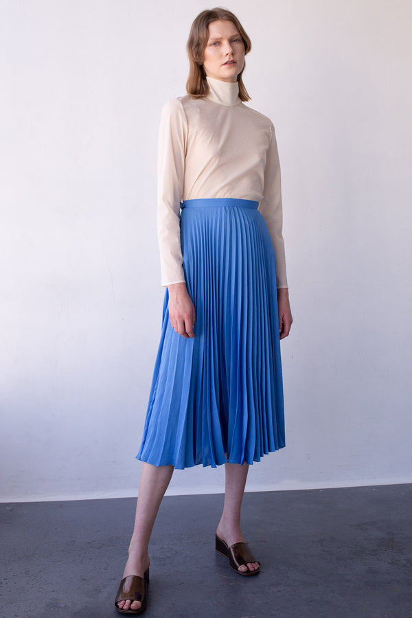 Aster Skirt Antique Blue Satin