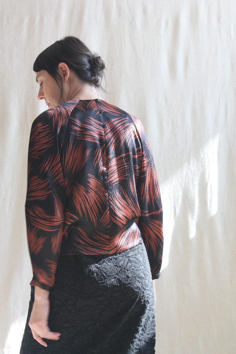 Long Sleeve Maia Top Copper Sparks
