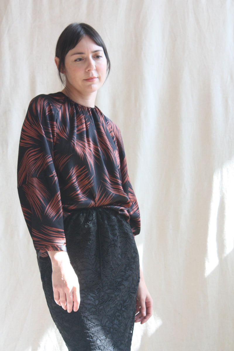 Long Sleeve Maia Top Copper Sparks