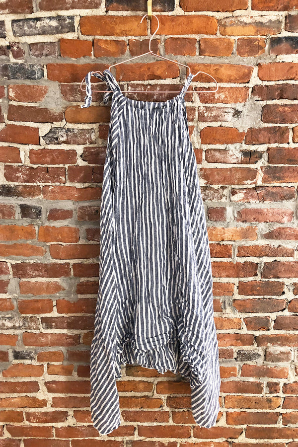 Goa Dress Indigo Stripe