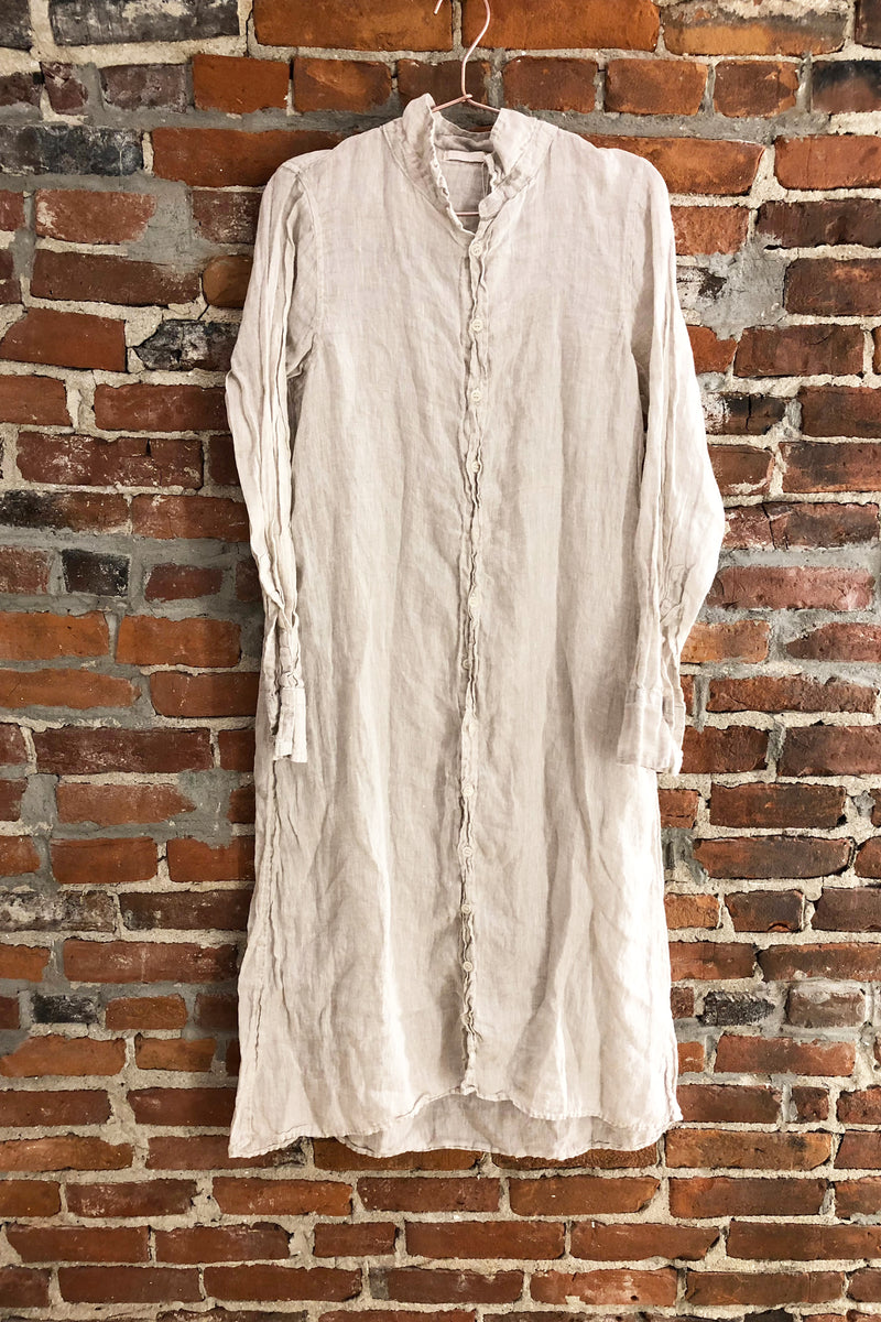 Maxi Shirt Dress Beige