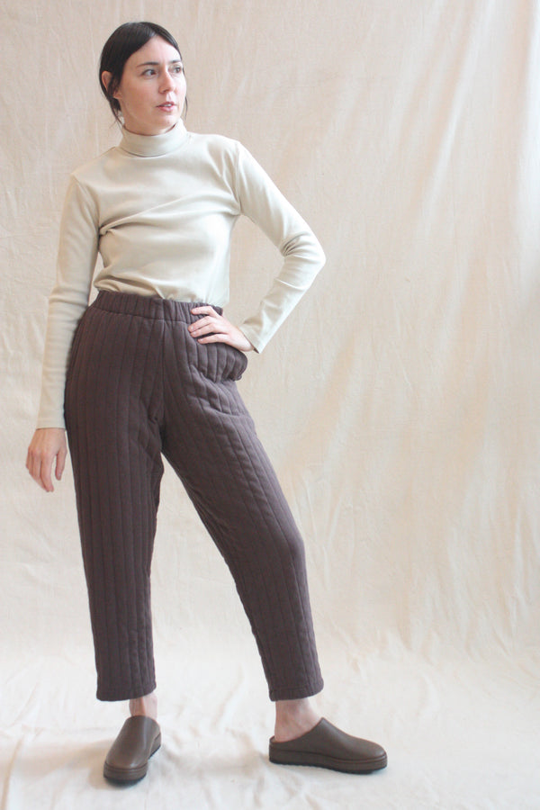 Quilted Easy Pants Plum