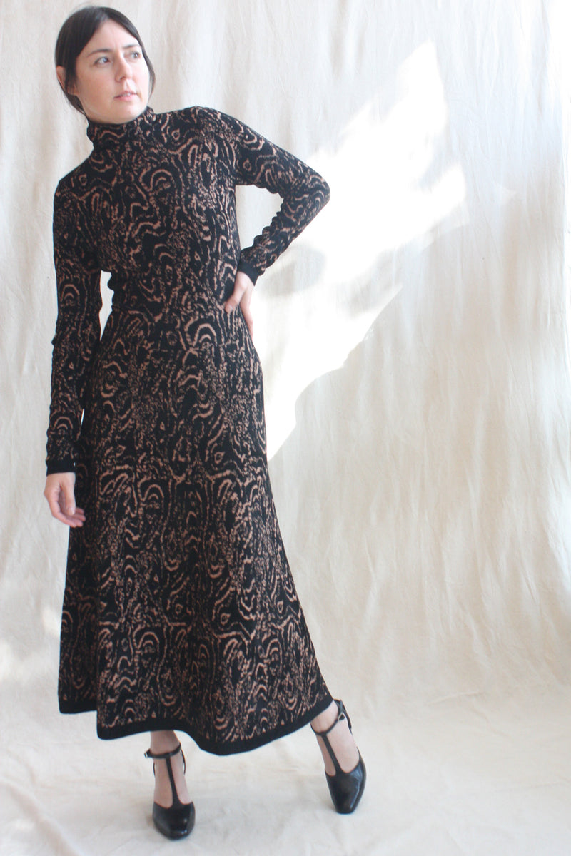 Efete Dress Black Jacquard
