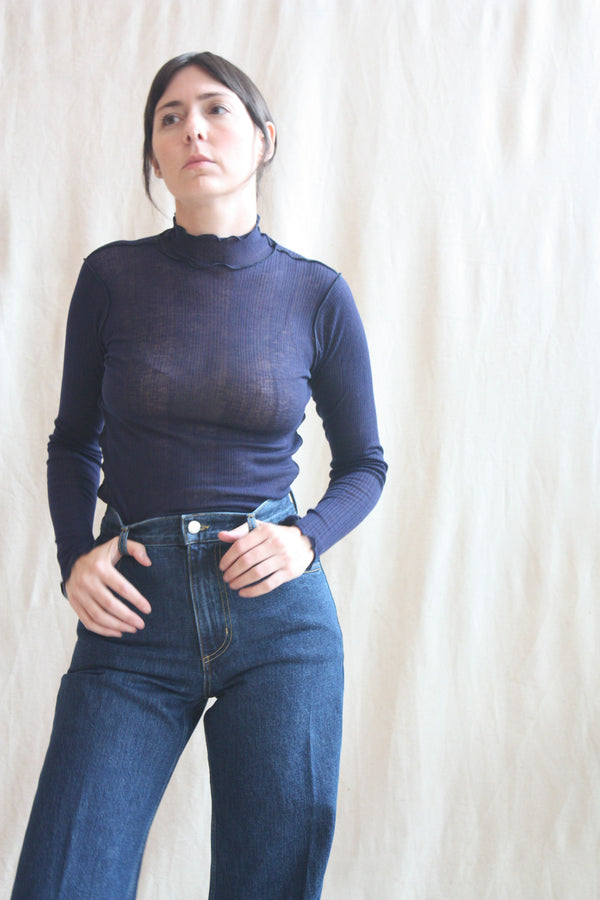 Jane Turtleneck Navy Blue