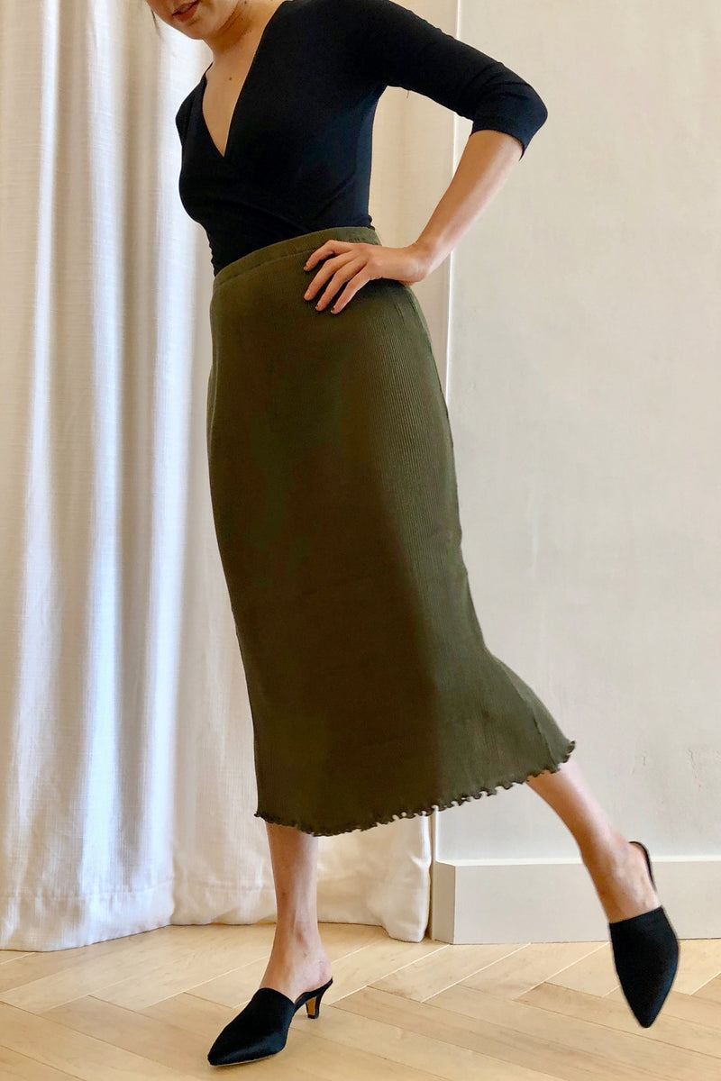 Accordion Skirt Olive