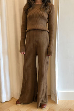 Maya Ribbed Pant Ginger