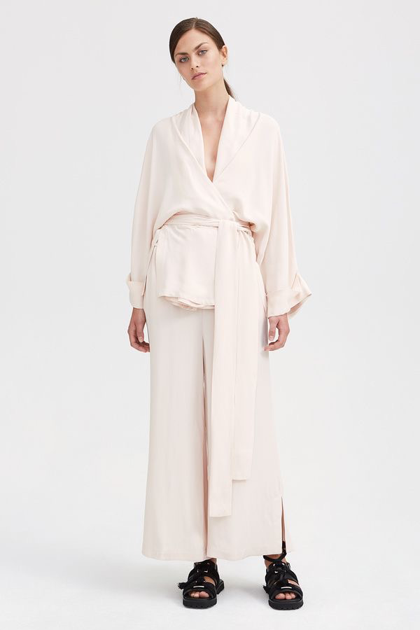 Tennessee Twill Kimono Top Creamy Pink