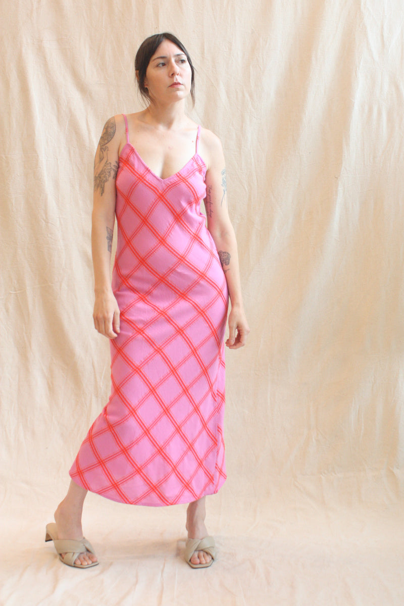 Zoya Dress Pink Penny Plaid