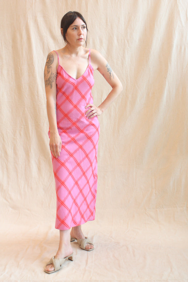 Zoya Dress Pink Penny Plaid
