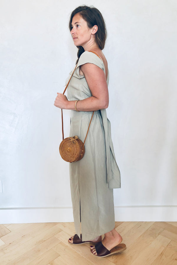 La Piedra Dress Stucco Silk Linen