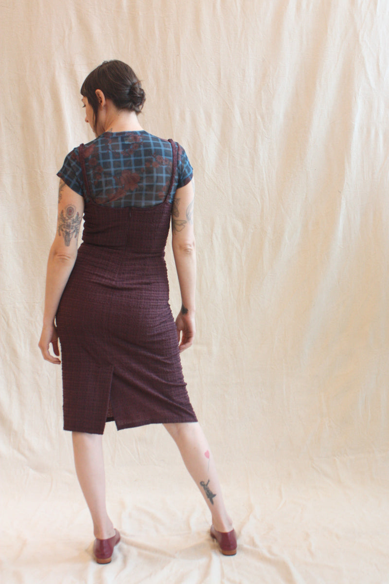 Charmat Dress Maroon