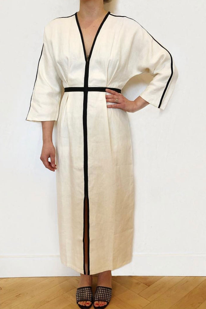 Annetta Dress Cream and Black – Rhoan