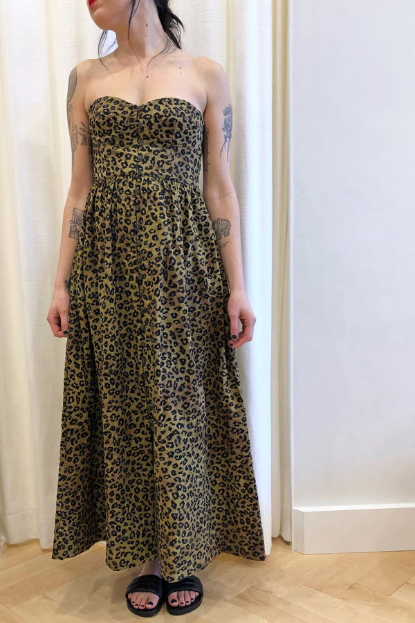 Mercedes Dress Neko Leopard Embroidery