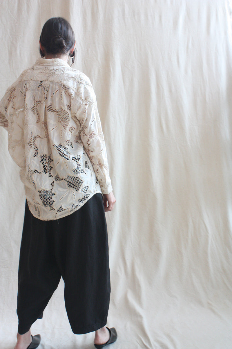 Francine Shirt Eyelet Floral Lattice