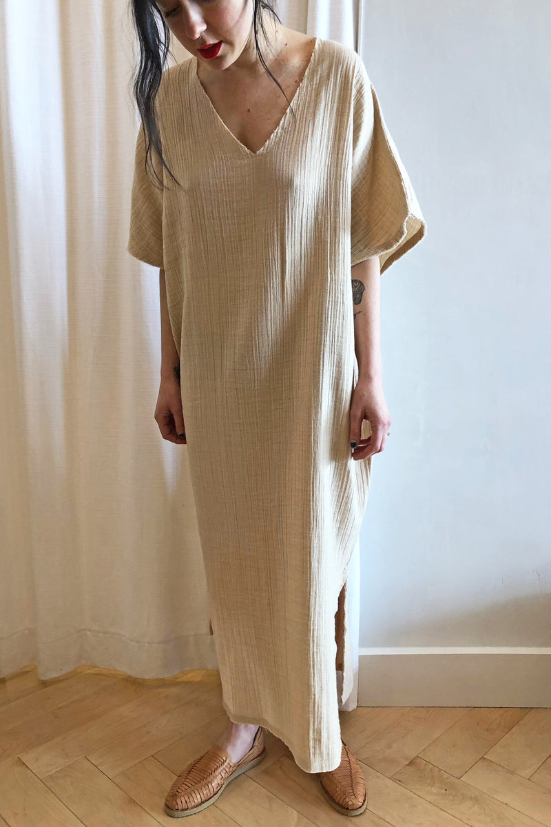 Kai Deep V Caftan Nude