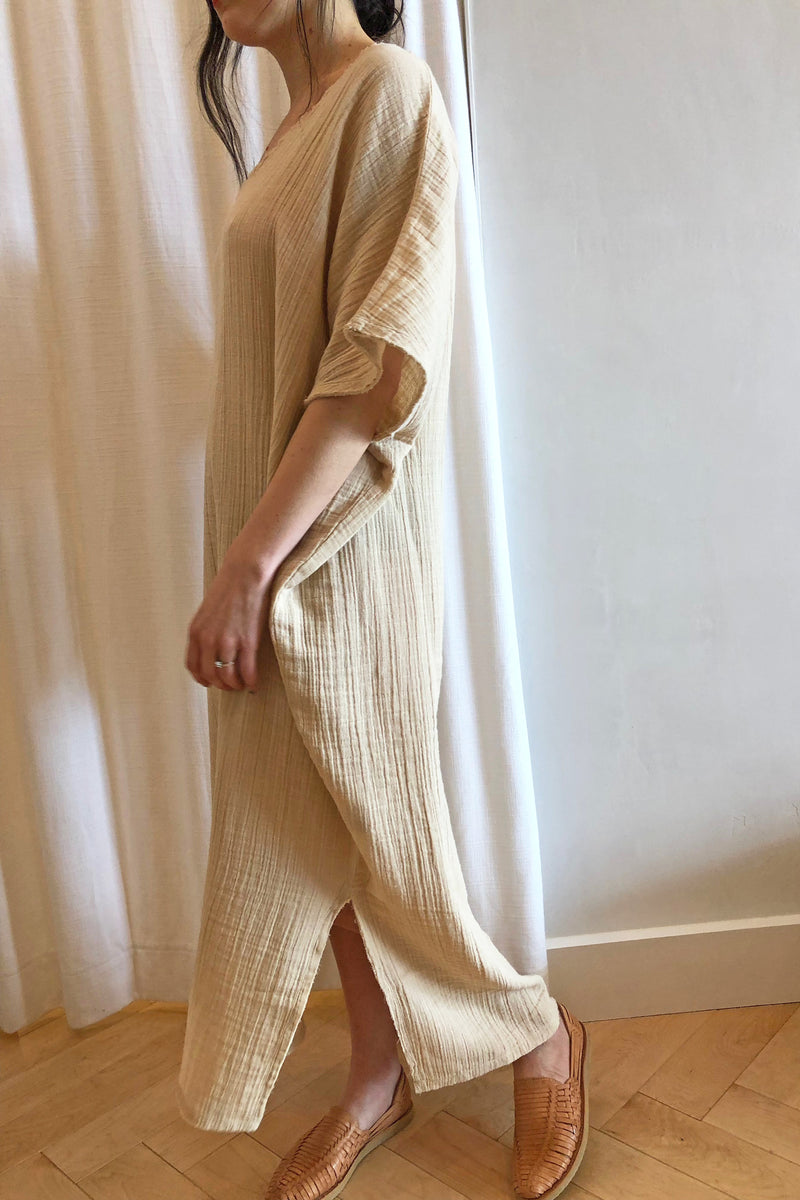 Kai Deep V Caftan Nude