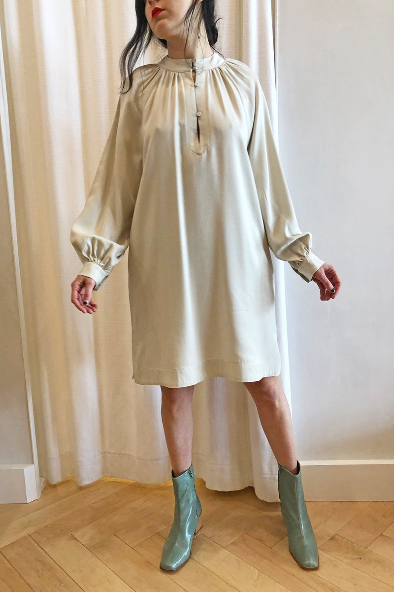 ecru linen dress Renee V-Neck Linen Maxi Dress