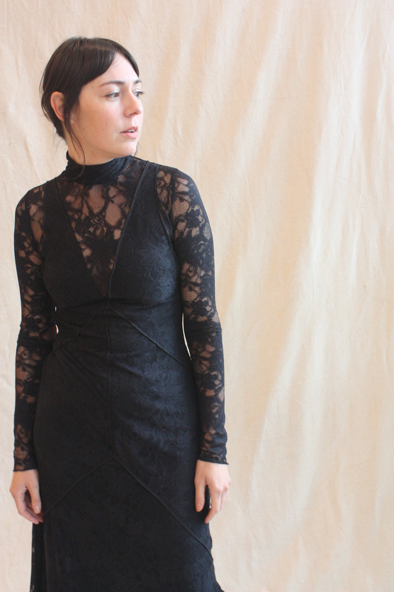 Demil Dress Black Lace