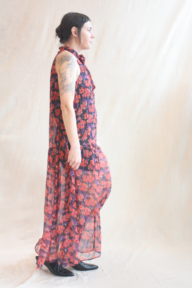 watercolor chiffon maxi dress ASOS EDITION chiffon halterneck trapeze maxi dress in watercolor print