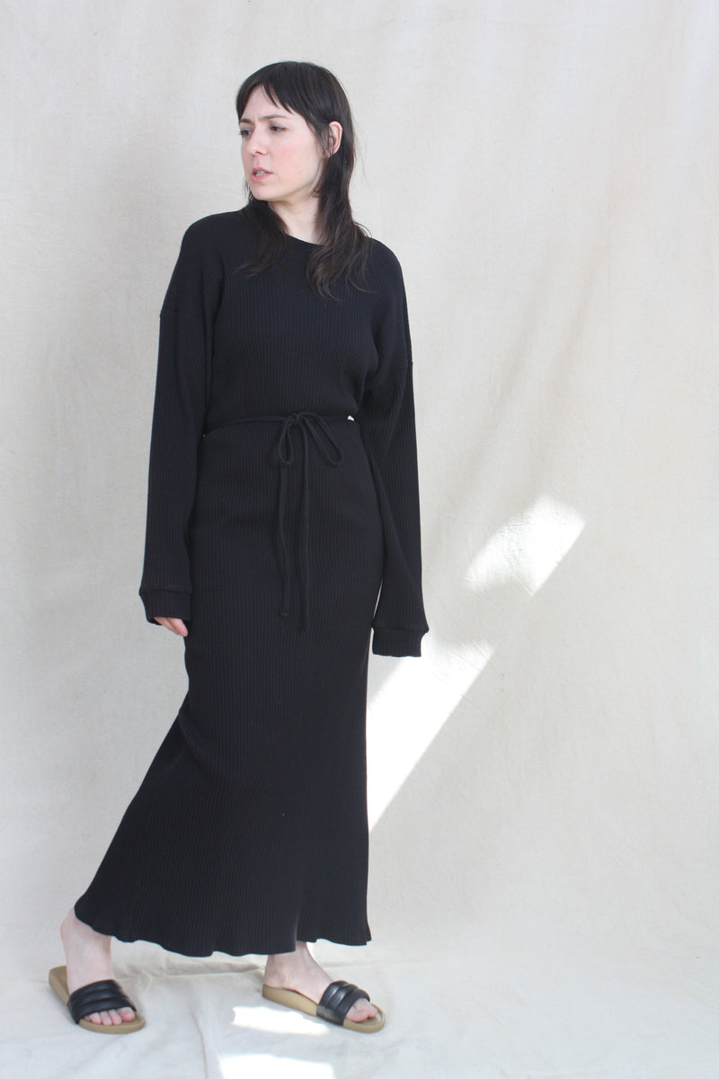 Shaw Long Sleeve Kaftan Black