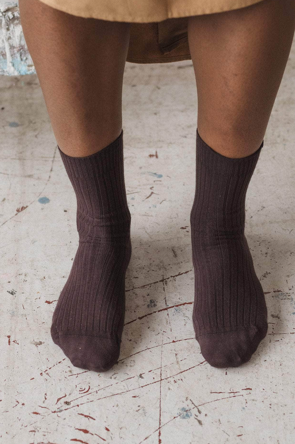 Rib Overankle Socks Tactile