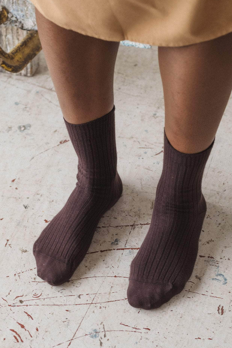 Rib Overankle Socks Tactile